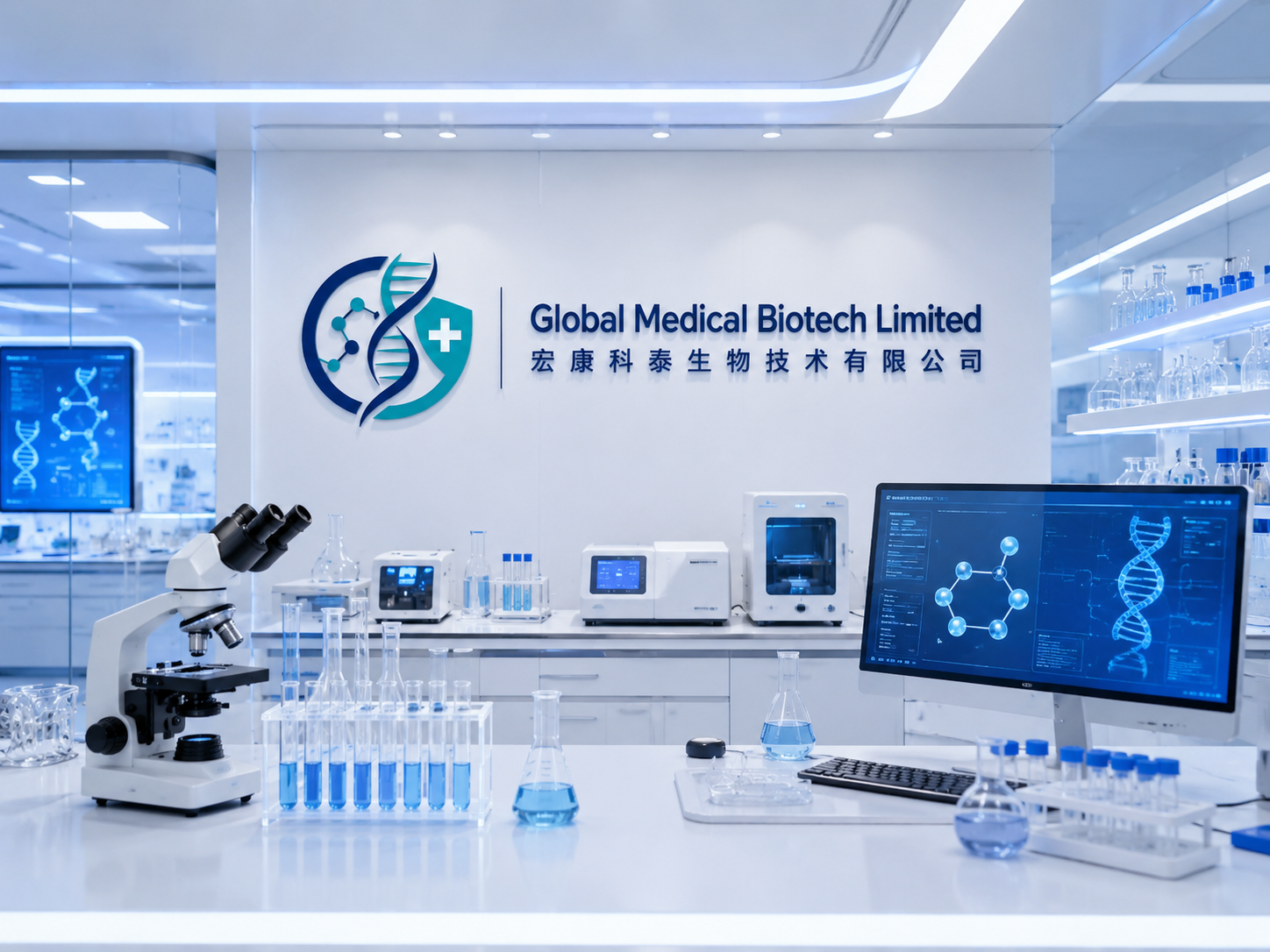Modern biotech laboratory